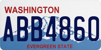 WA license plate ABB4860