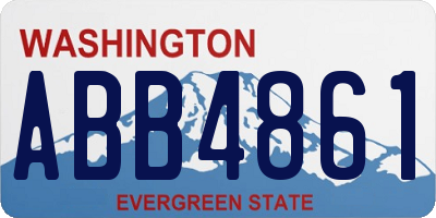 WA license plate ABB4861