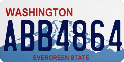 WA license plate ABB4864