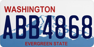WA license plate ABB4868