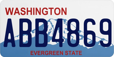 WA license plate ABB4869