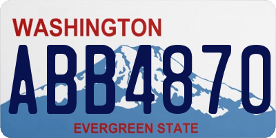 WA license plate ABB4870