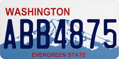 WA license plate ABB4875