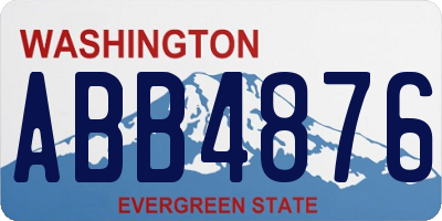 WA license plate ABB4876