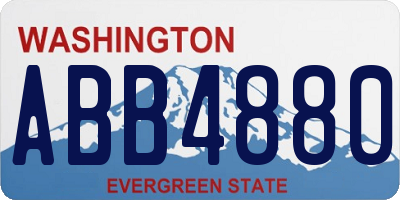 WA license plate ABB4880
