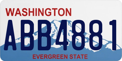 WA license plate ABB4881