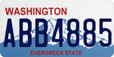 WA license plate ABB4885