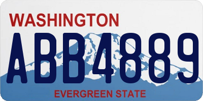 WA license plate ABB4889