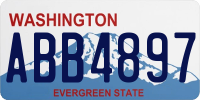 WA license plate ABB4897