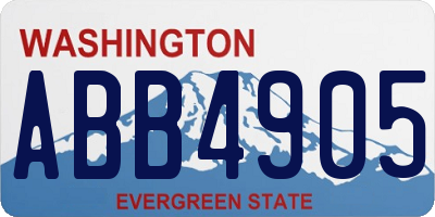 WA license plate ABB4905