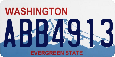 WA license plate ABB4913