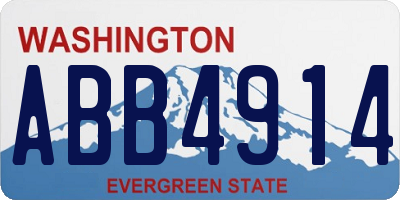 WA license plate ABB4914