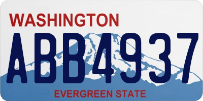 WA license plate ABB4937