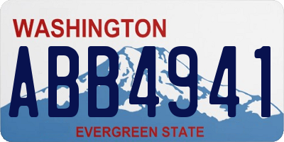 WA license plate ABB4941