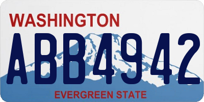 WA license plate ABB4942