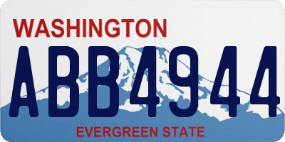 WA license plate ABB4944