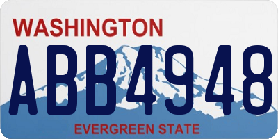 WA license plate ABB4948