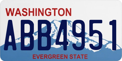 WA license plate ABB4951