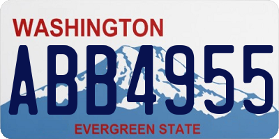 WA license plate ABB4955