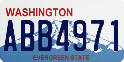 WA license plate ABB4971