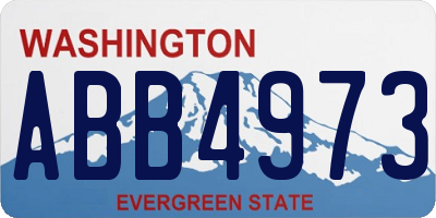WA license plate ABB4973