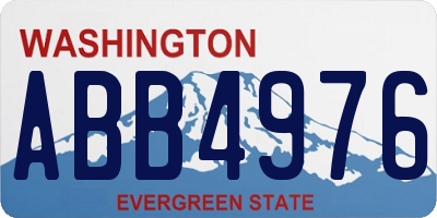 WA license plate ABB4976