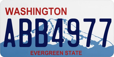 WA license plate ABB4977