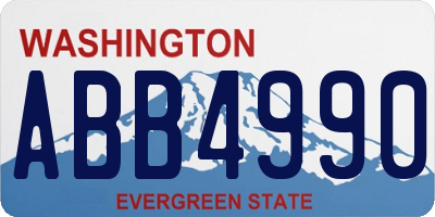 WA license plate ABB4990