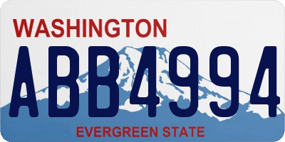 WA license plate ABB4994