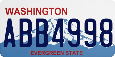 WA license plate ABB4998
