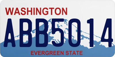 WA license plate ABB5014