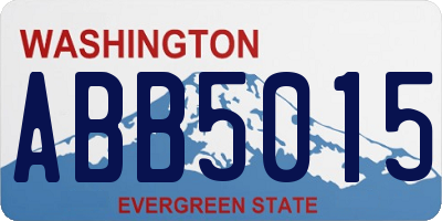 WA license plate ABB5015