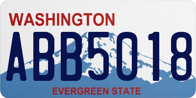 WA license plate ABB5018