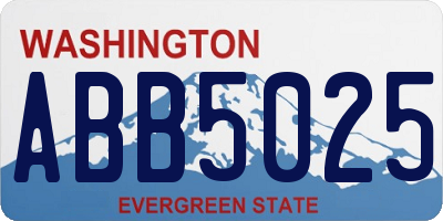 WA license plate ABB5025