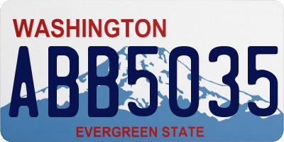 WA license plate ABB5035