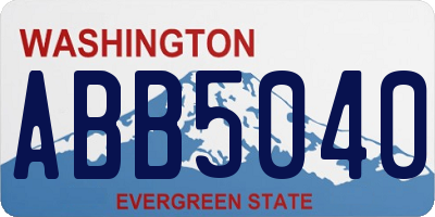 WA license plate ABB5040