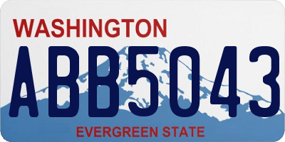 WA license plate ABB5043