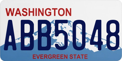 WA license plate ABB5048