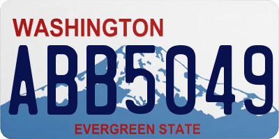 WA license plate ABB5049