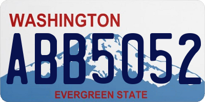 WA license plate ABB5052
