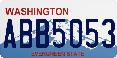 WA license plate ABB5053