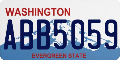 WA license plate ABB5059
