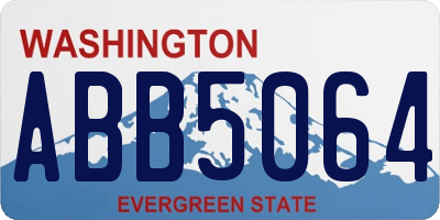 WA license plate ABB5064
