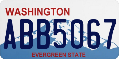 WA license plate ABB5067