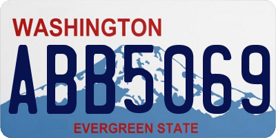 WA license plate ABB5069