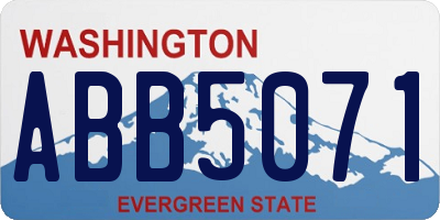WA license plate ABB5071