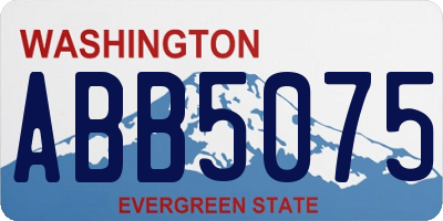 WA license plate ABB5075