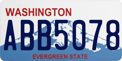 WA license plate ABB5078