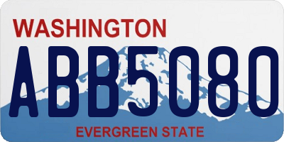 WA license plate ABB5080