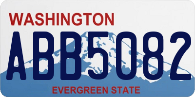 WA license plate ABB5082